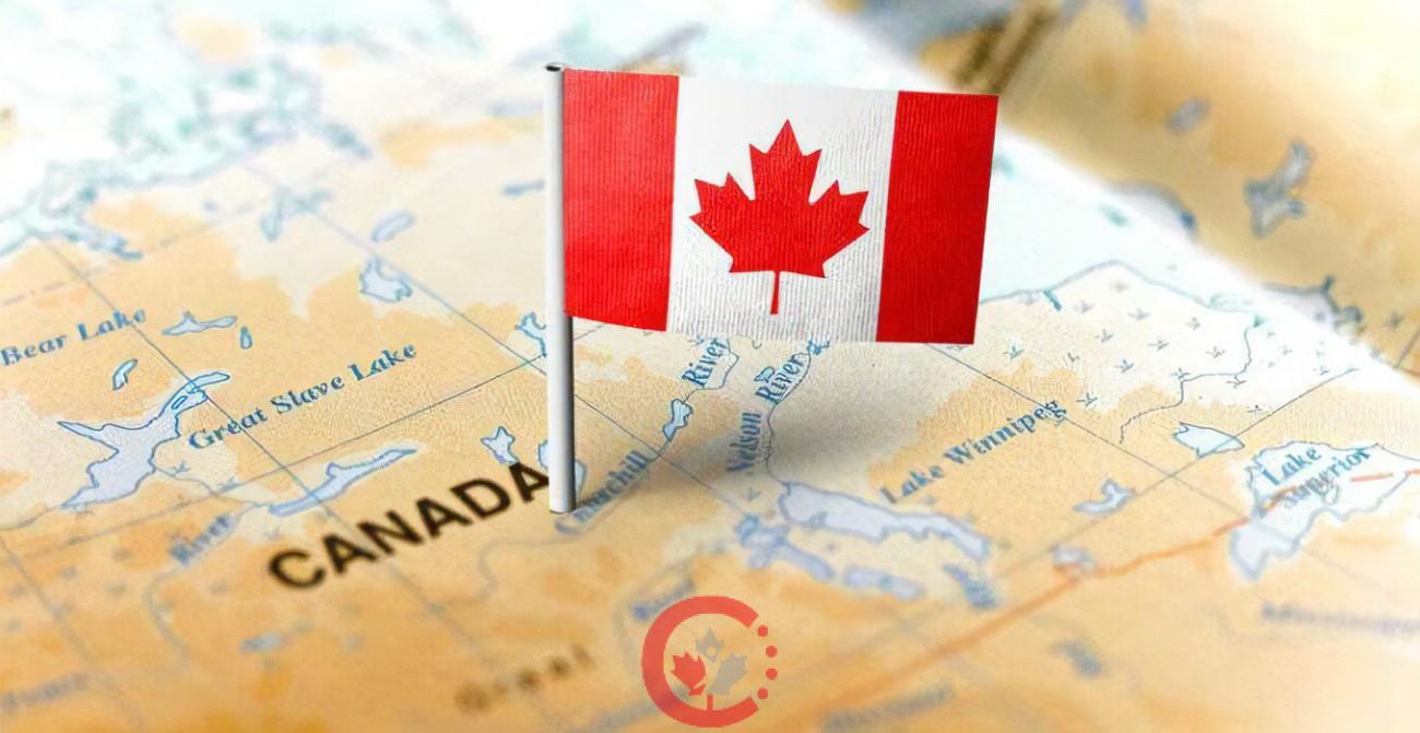 علم كندا خريطة